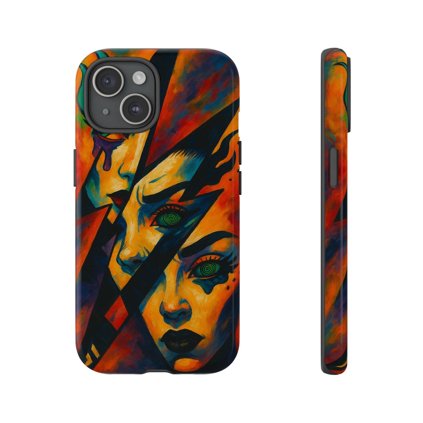 Vibrant Phone Case with Edgy Art, Tough Cases for Trendsetters, Unique Gift for Art Lovers, Colorful Phone Accessory, Protection and Style