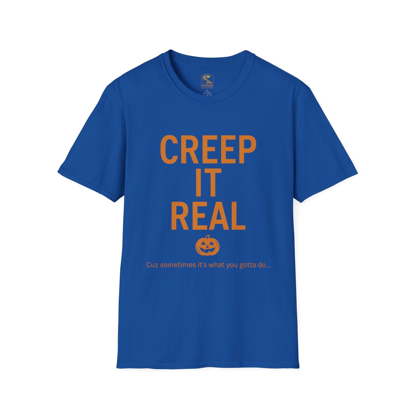 Creep It Real Halloween T-Shirt, Unisex Softstyle Tee, Halloween Gift, Fall Apparel, Pumpkin Shirt, Spooky Season Wear