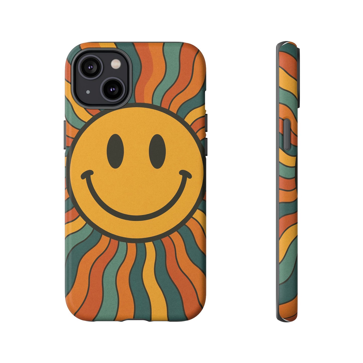 Colorful Smiley Phone Case, Retro Vibe Phone Cover, Cute Gift for Kids and Adults, Fun Protector for Everyday Use, Eco-Friendly Merchandise
