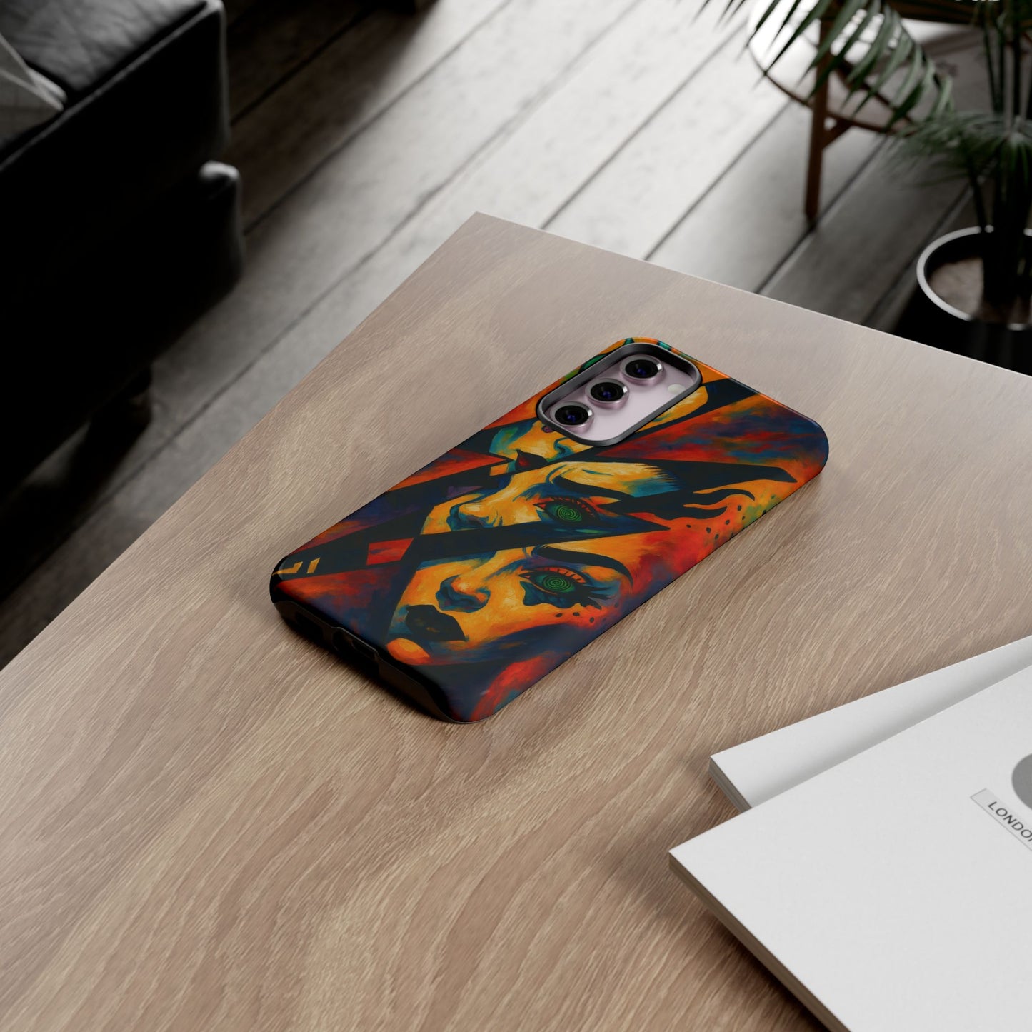 Vibrant Phone Case with Edgy Art, Tough Cases for Trendsetters, Unique Gift for Art Lovers, Colorful Phone Accessory, Protection and Style