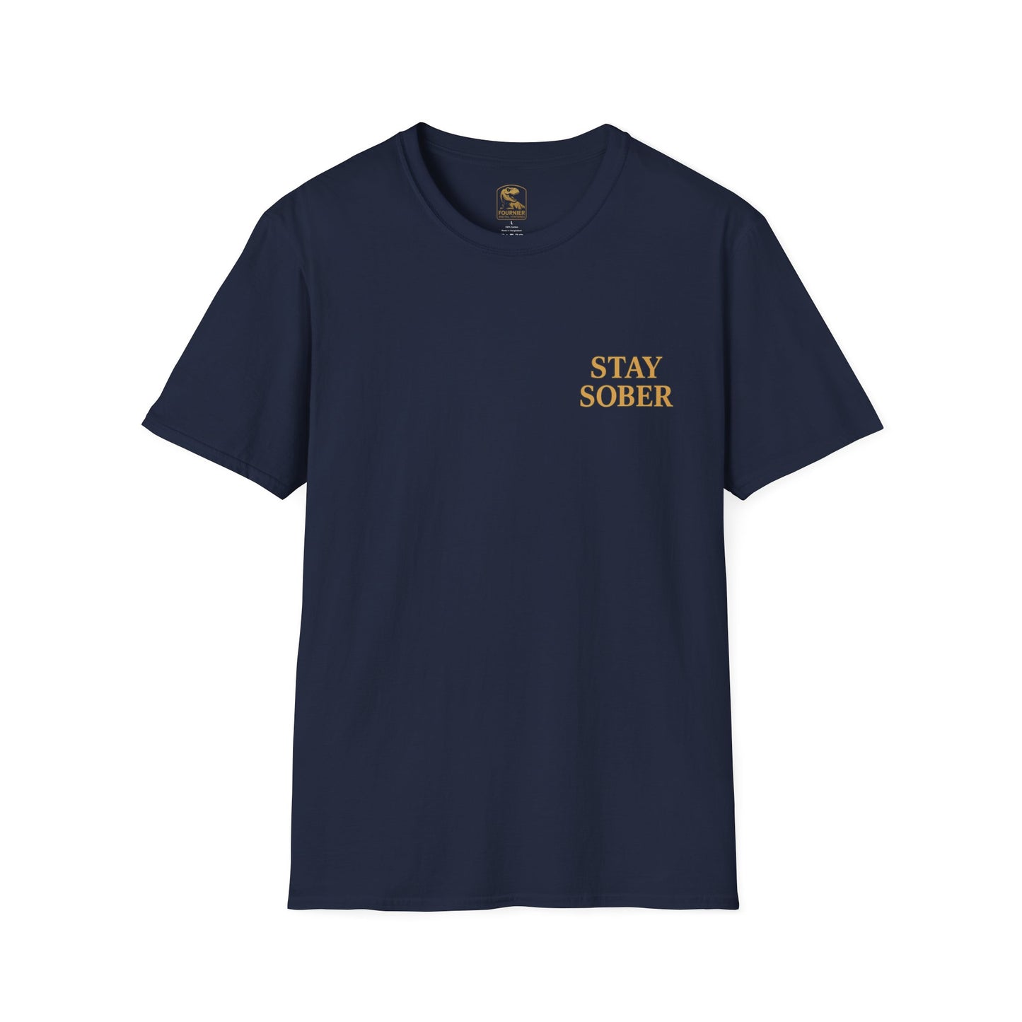 Sobriety Motivation Tee Shirt - Unisex Softstyle T-Shirt All Gas No Breaks Stay Strong Be Real