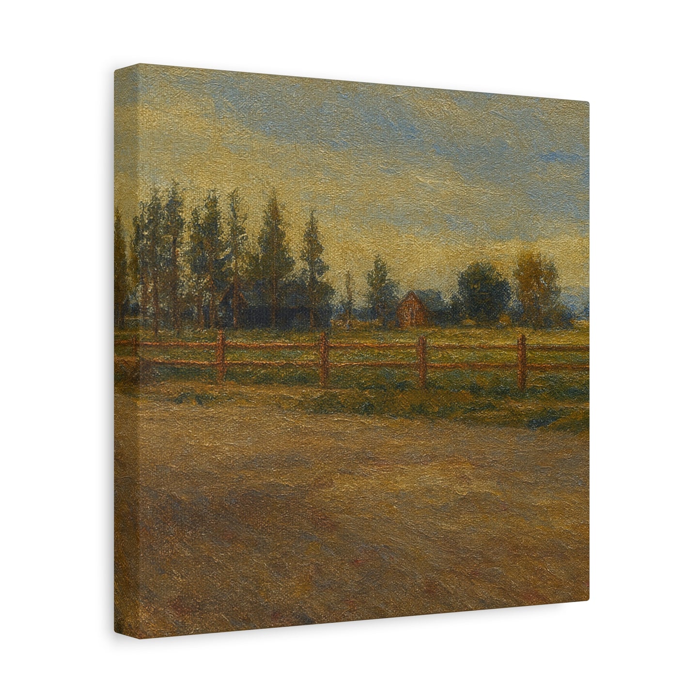Rustic Landscape Canvas Print, Home Decor, Art for Living Room, Farmhouse Style, Gift for Art Lovers