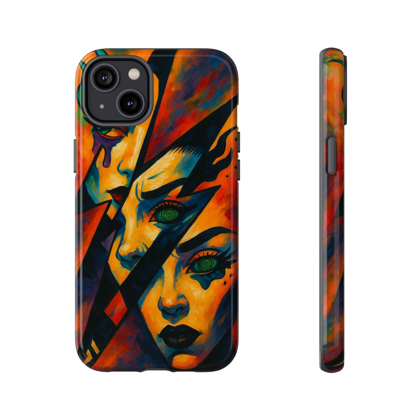 Vibrant Phone Case with Edgy Art, Tough Cases for Trendsetters, Unique Gift for Art Lovers, Colorful Phone Accessory, Protection and Style
