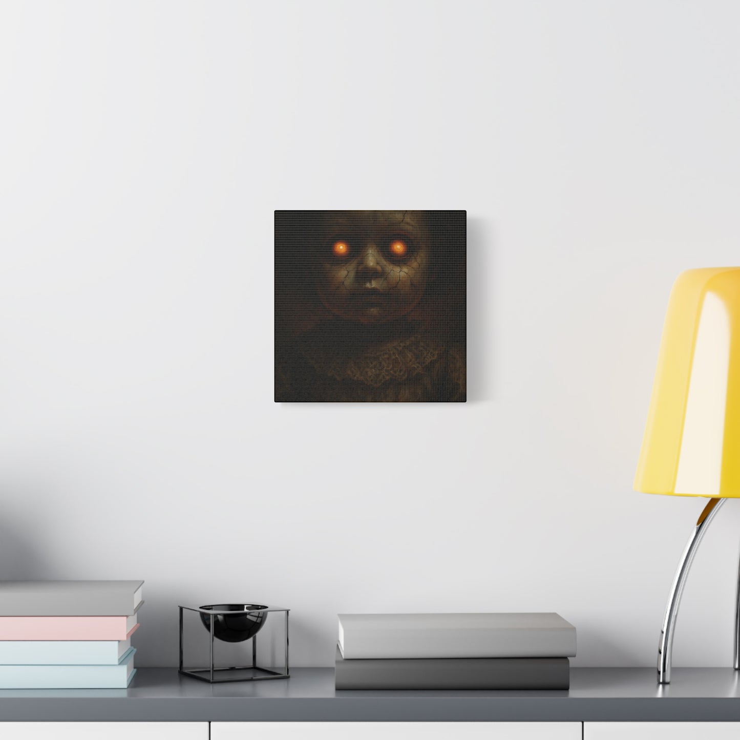Eerie Artwork Canvas, Horror Decor, Creepy Wall Art, Spooky Gift, Haunted Home Decoration