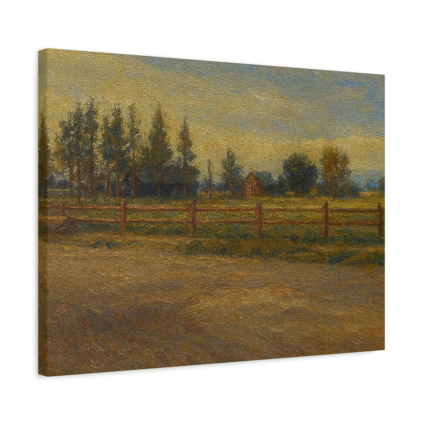 Rustic Landscape Canvas Print, Home Decor, Art for Living Room, Farmhouse Style, Gift for Art Lovers