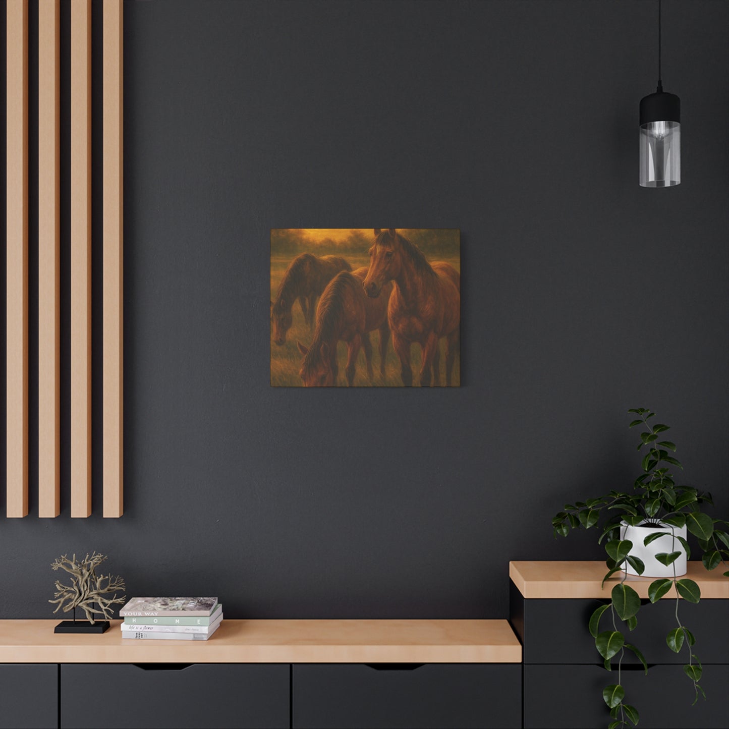 Rustic Horse Artwork Canvas, Equine Home Decor, Horse Lover Gift, Farmhouse Wall Art, Equestrian Decor, Nature Inspired