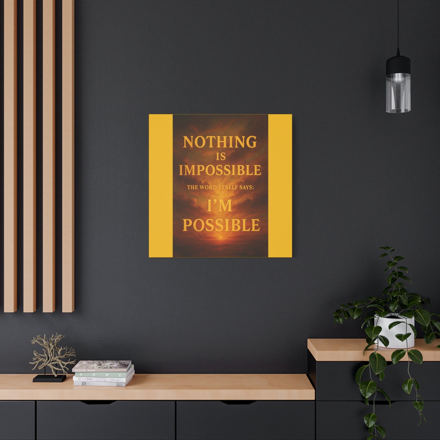 Inspirational Canvas Print, Motivational Wall Art, Positive Quote Decor, Home Office Wall Art, Gift for Dreamers