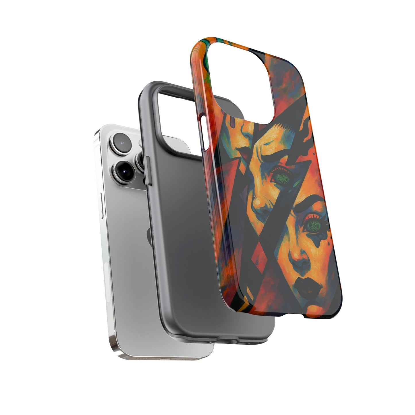 Vibrant Phone Case with Edgy Art, Tough Cases for Trendsetters, Unique Gift for Art Lovers, Colorful Phone Accessory, Protection and Style