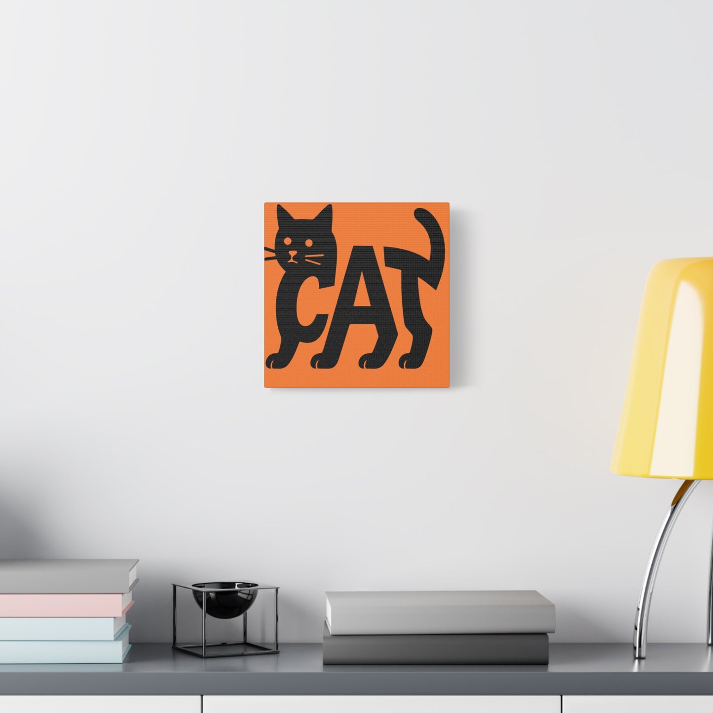Cat-Themed Matte Canvas Art, Cute Cat Decor, Halloween Wall Art, Pet Lover Gift, Cat Lover Home Decor, Black Cat Artwork