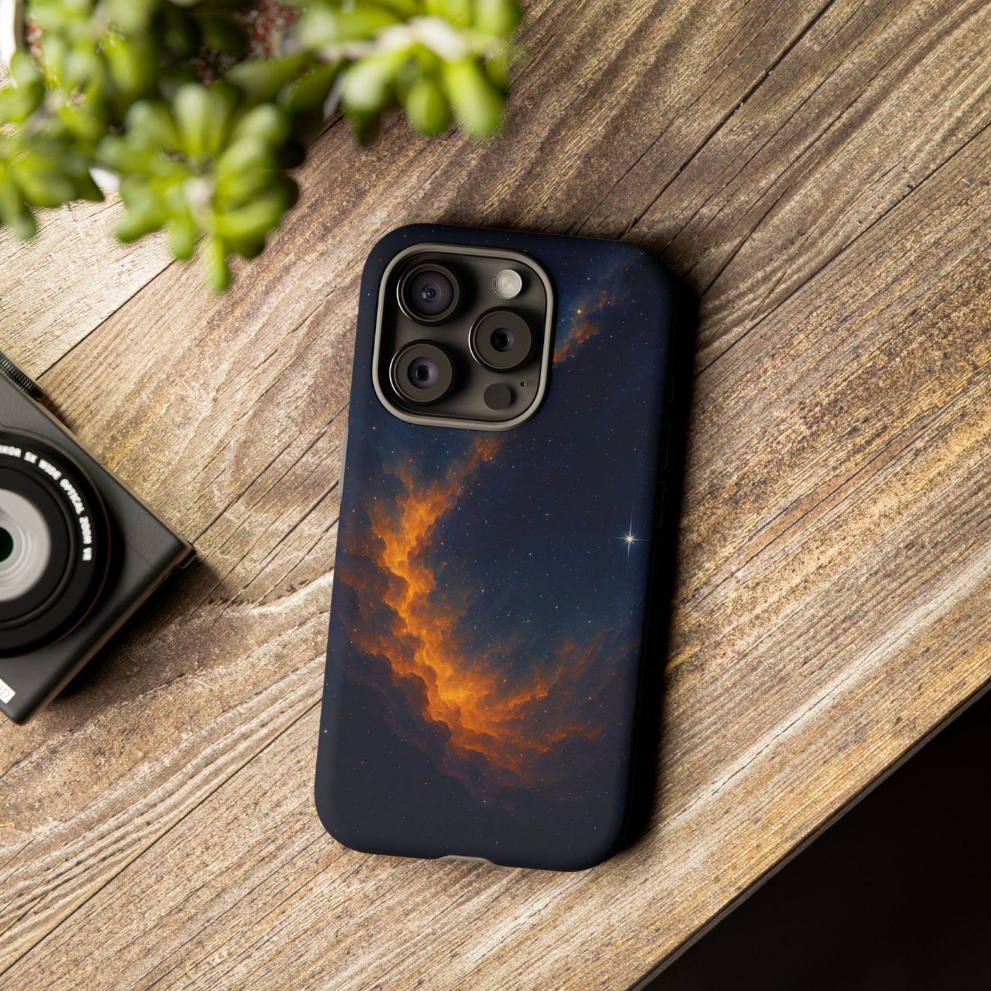 Stellar Flame – Cosmic Nebula Art Phone Case