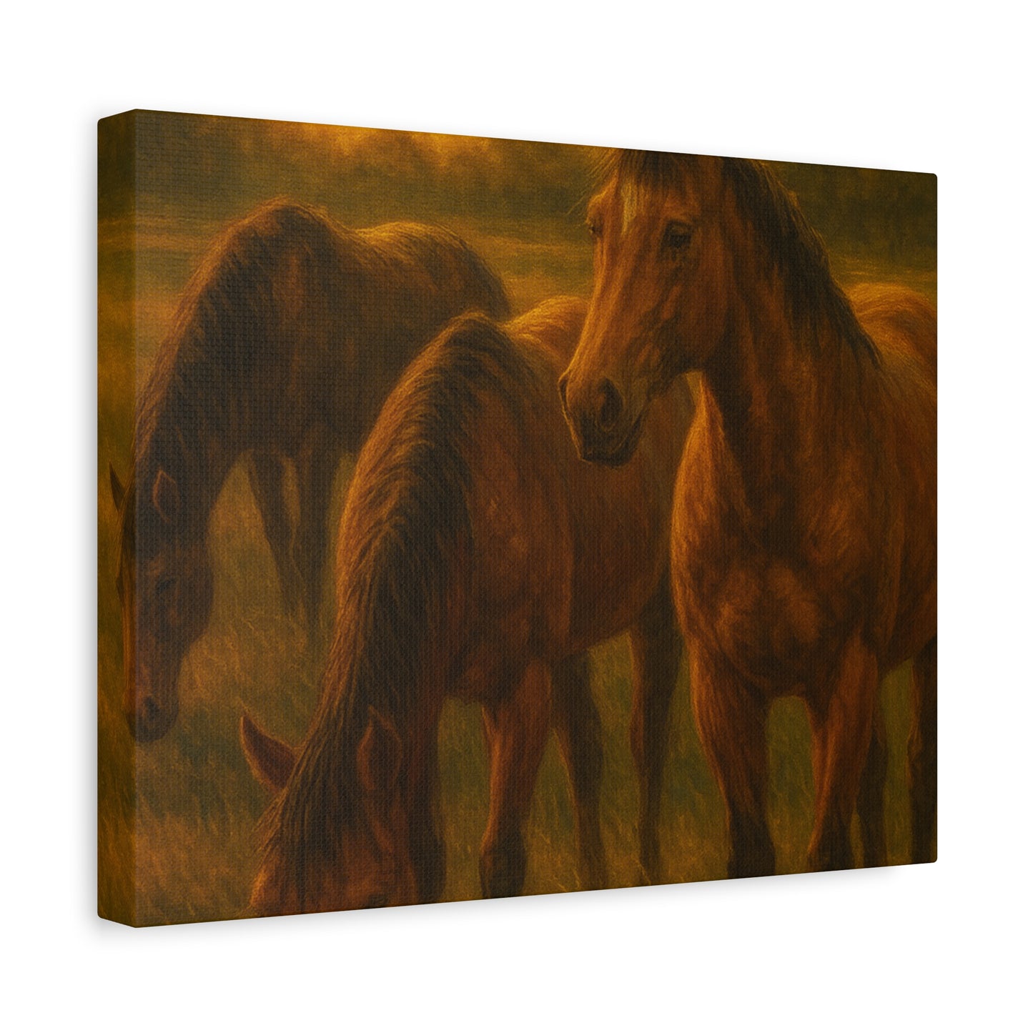 Rustic Horse Artwork Canvas, Equine Home Decor, Horse Lover Gift, Farmhouse Wall Art, Equestrian Decor, Nature Inspired