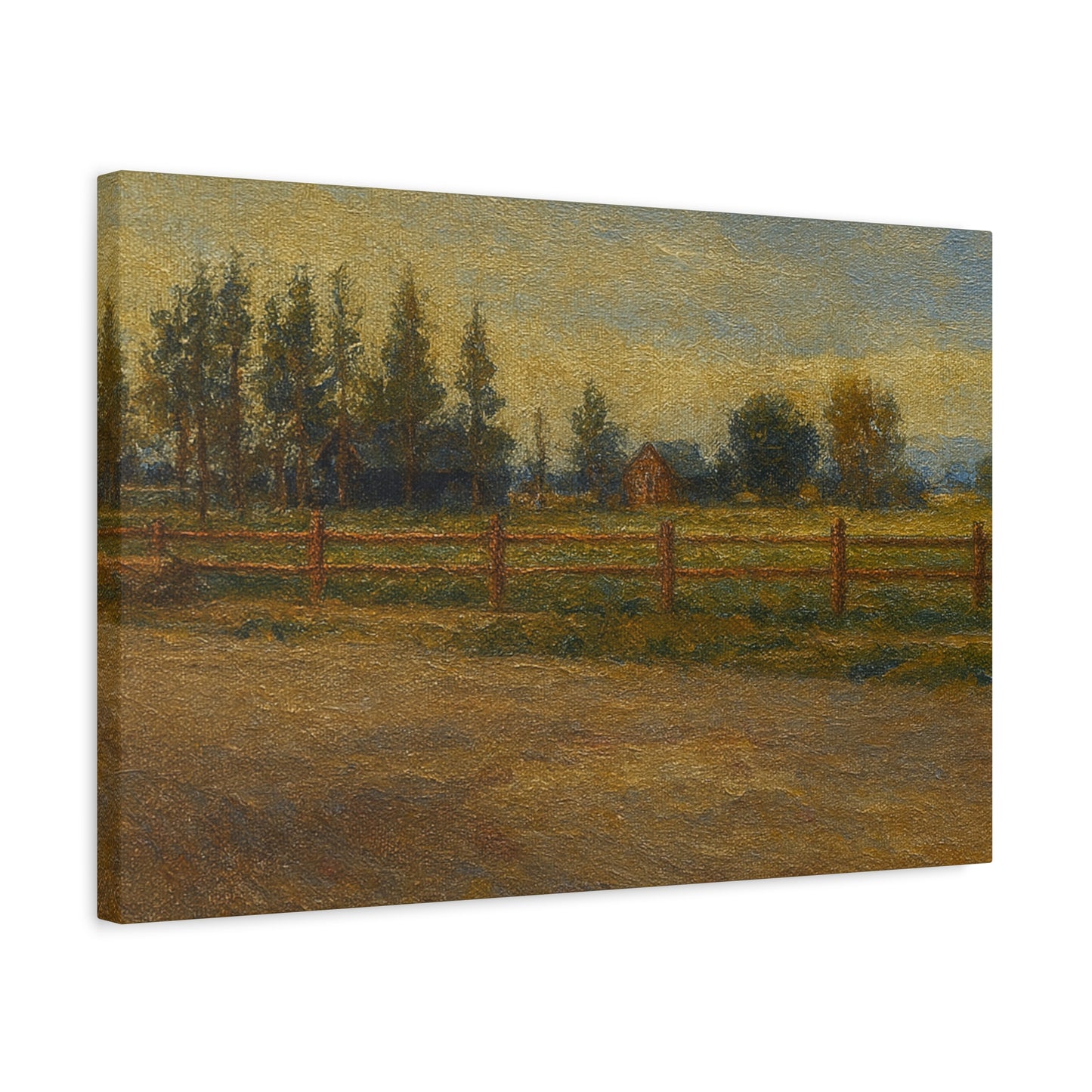 Rustic Landscape Canvas Print, Home Decor, Art for Living Room, Farmhouse Style, Gift for Art Lovers