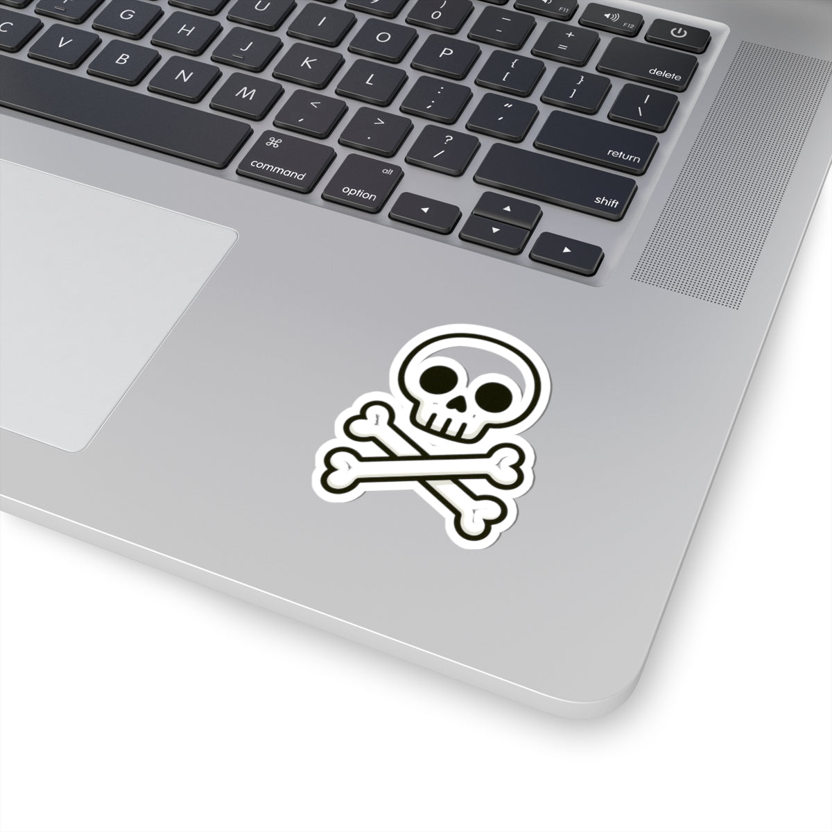 Skull and Crossbones Kiss-Cut Stickers | Edgy Laptop Decals, Vinyl Stickers for Water Bottles, Halloween Decor, Gothic Aesthetic
