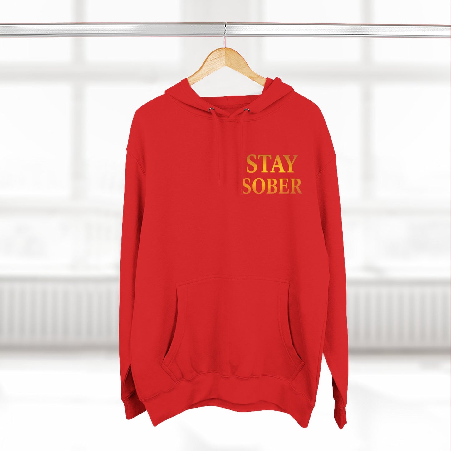 Inspirational Fleece Hoodie, Motivational Gift for Wellness, Stay Sober Apparel, Positive Affirmation Hoodie, Recovery Support Clothing