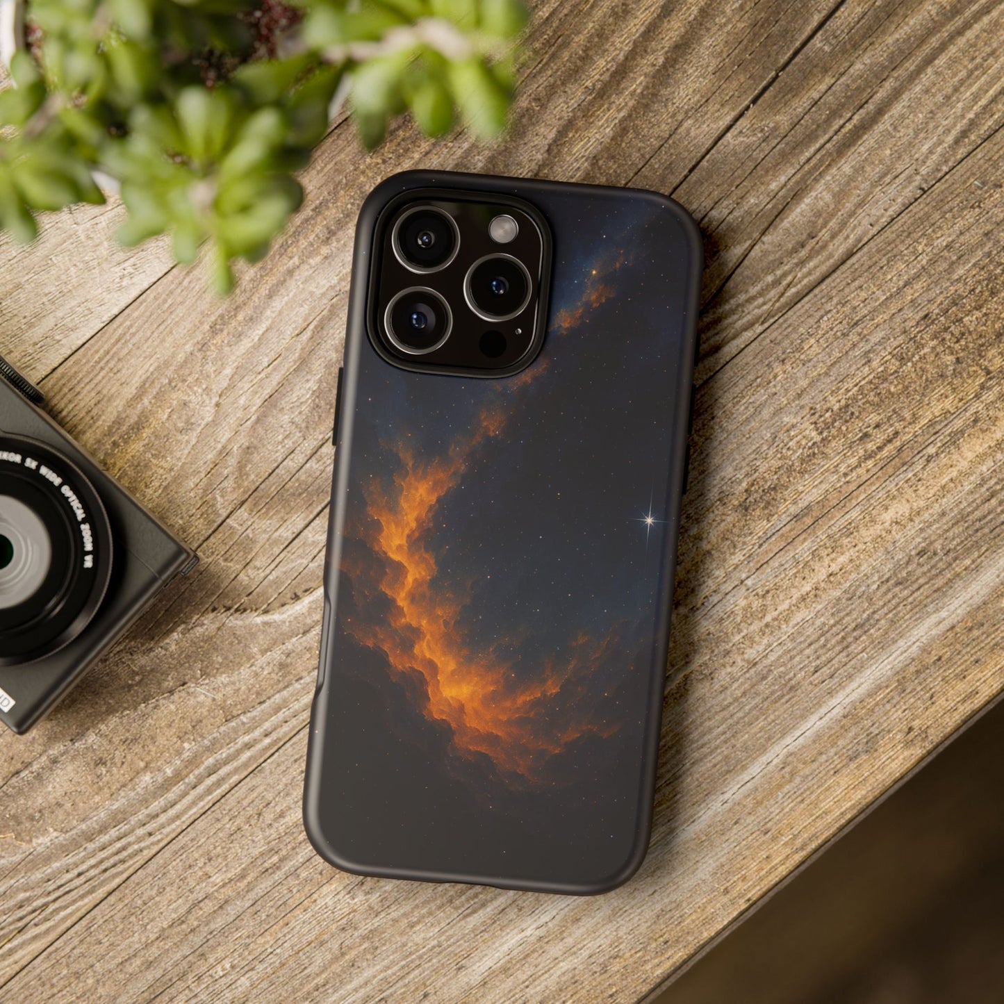 Stellar Flame – Cosmic Nebula Art Phone Case