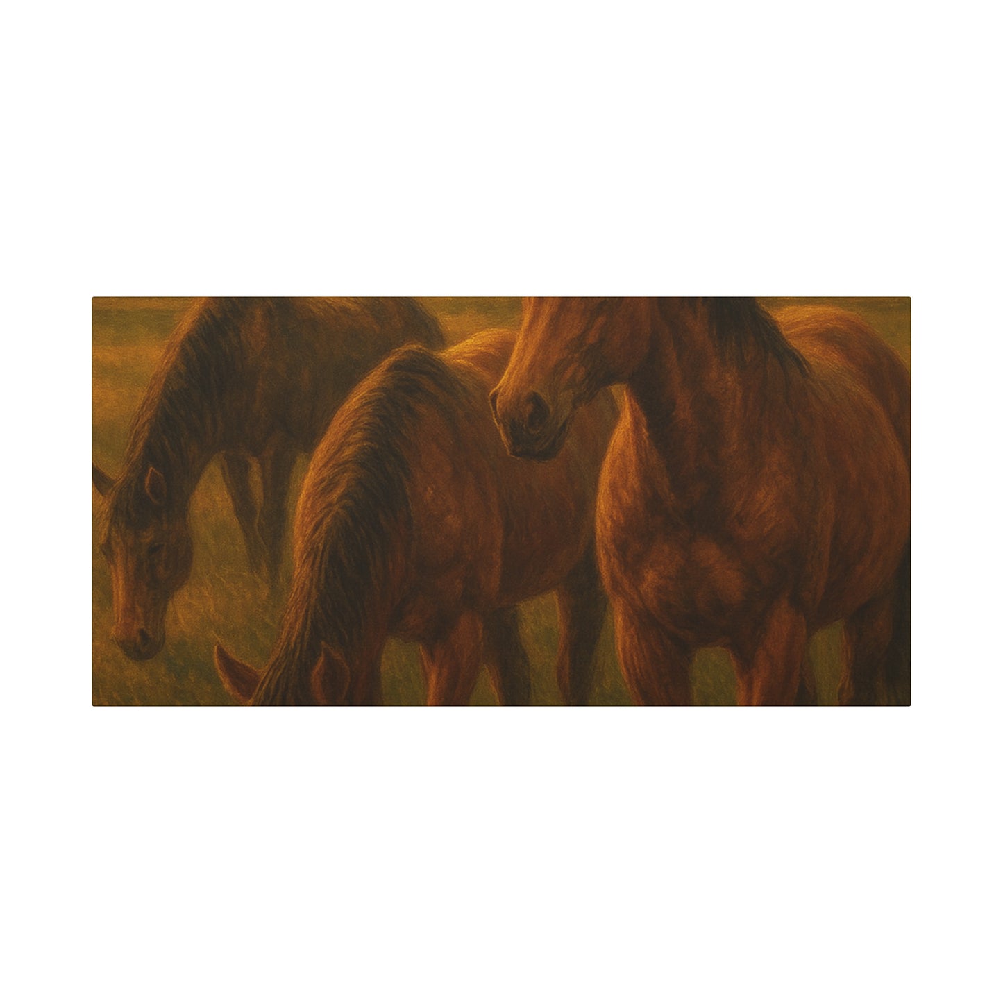 Rustic Horse Artwork Canvas, Equine Home Decor, Horse Lover Gift, Farmhouse Wall Art, Equestrian Decor, Nature Inspired