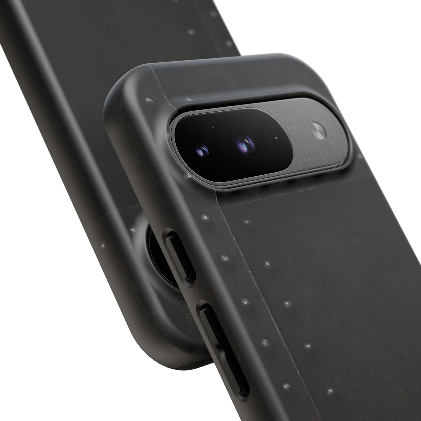 Steel & Smoke – Riveted Shadows Phone Case