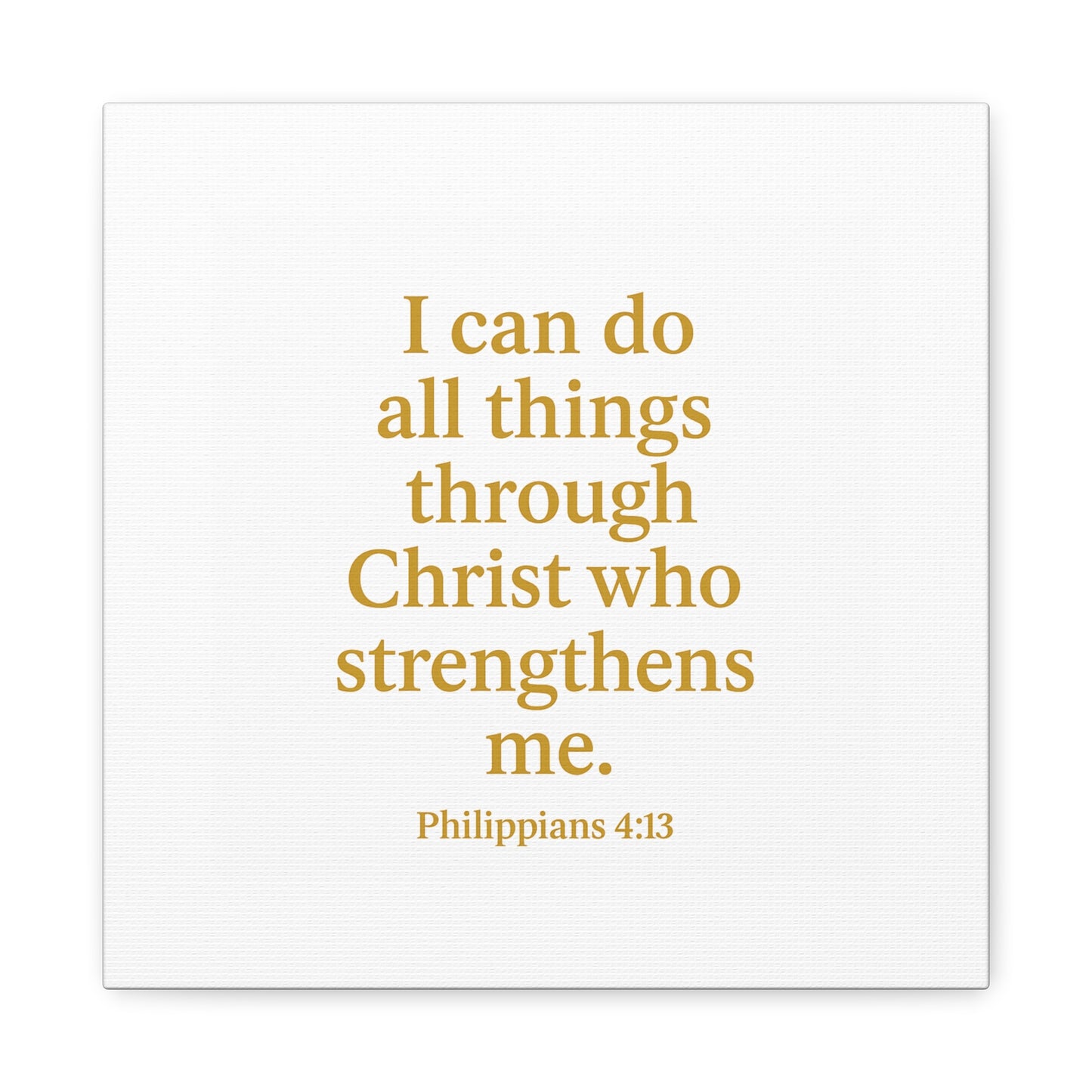 Inspirational Wall Art Canvas - Philippians 4:13 Quote, Motivational Home Decor, Christian Gift, Modern Framed Print, Faith-Based Art