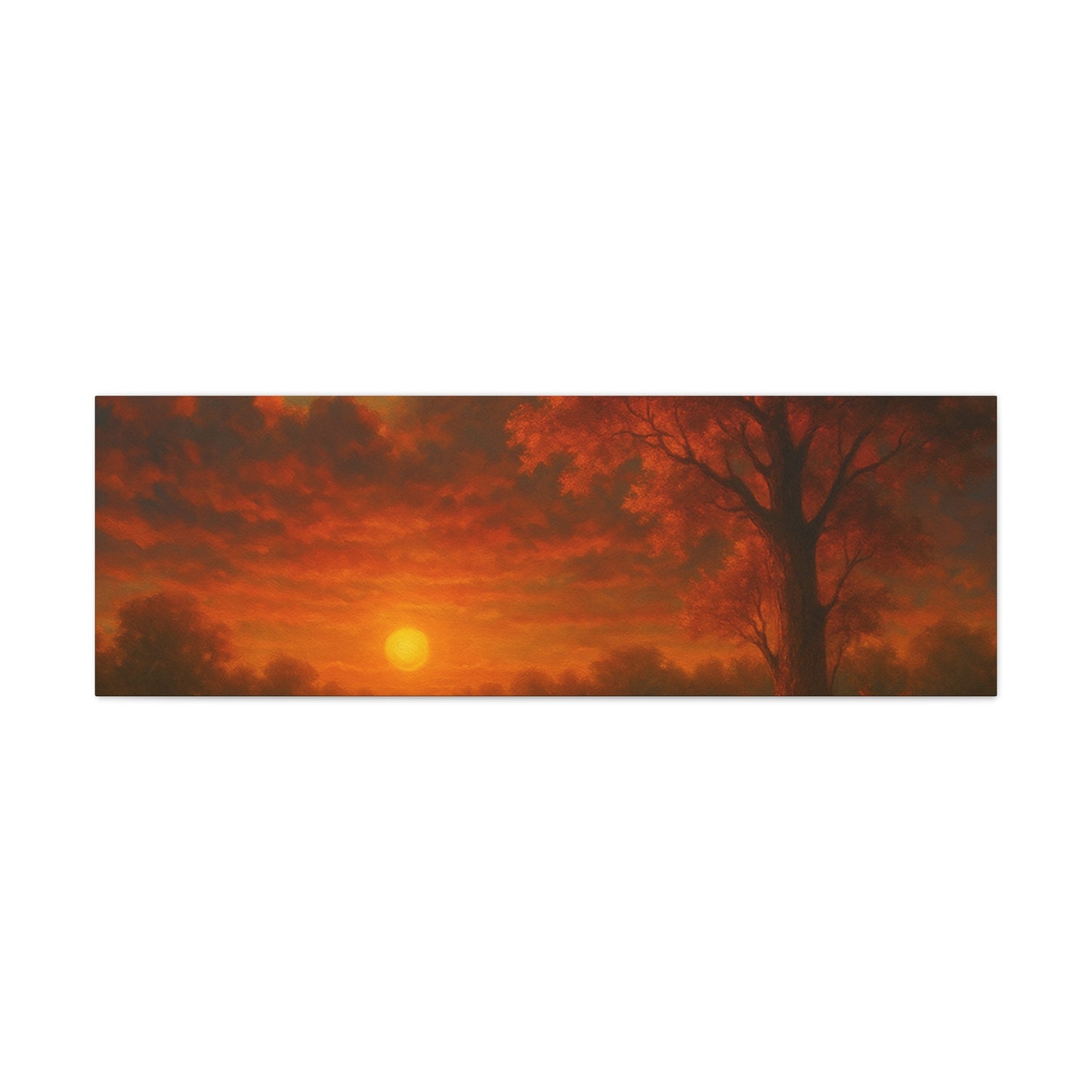Serene Sunset Canvas Wall Art, Nature Decor, Home Aesthetic, Gift for Art Lovers, Inspiring Wall Hanging, Living Room Decoration