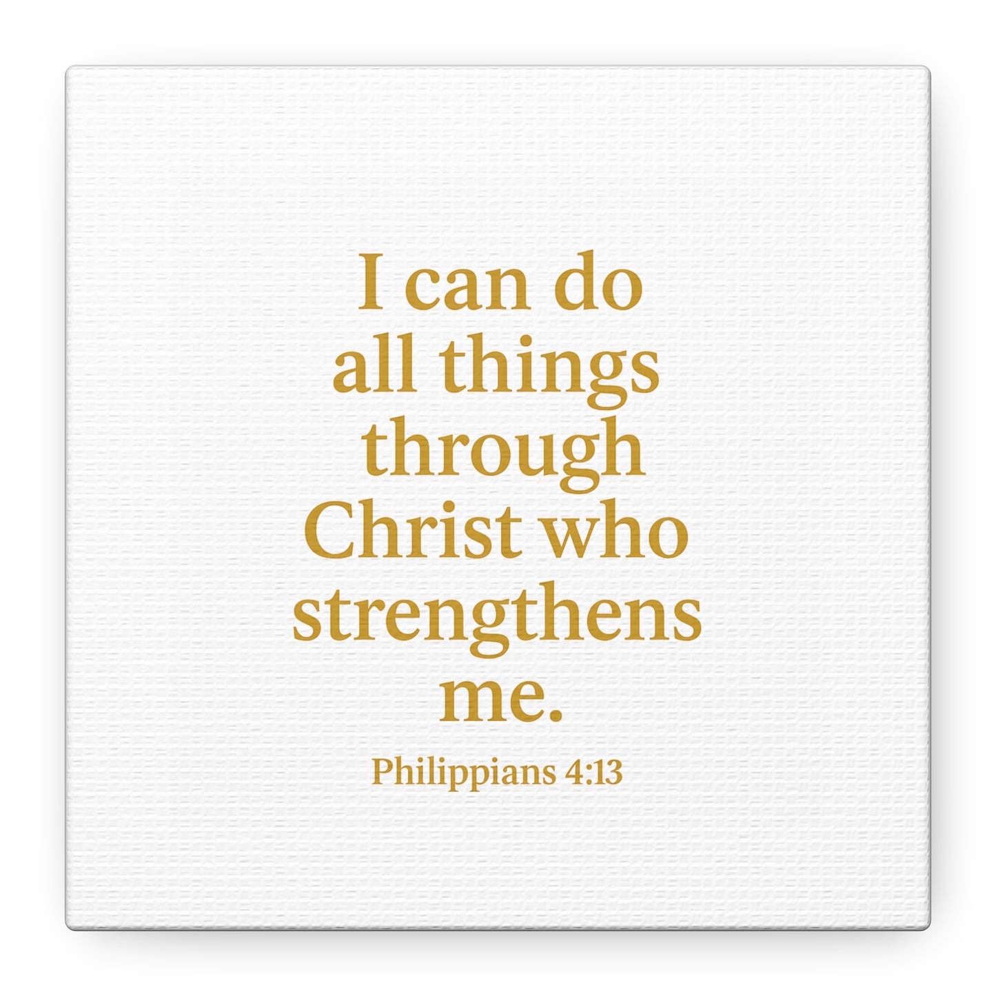 Inspirational Wall Art Canvas - Philippians 4:13 Quote, Motivational Home Decor, Christian Gift, Modern Framed Print, Faith-Based Art