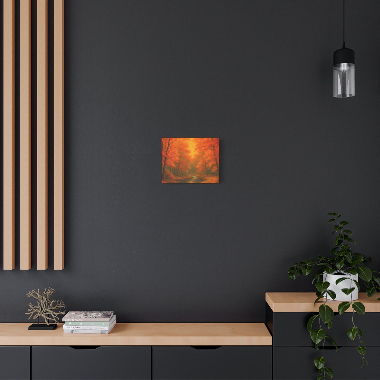 Autumn Forest Canvas Art Print, Fall Home Decor, Cozy Wall Art, Nature Inspired Gallery, Seasonal Decoration