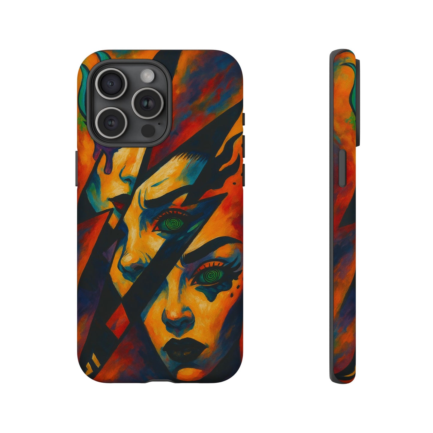Vibrant Phone Case with Edgy Art, Tough Cases for Trendsetters, Unique Gift for Art Lovers, Colorful Phone Accessory, Protection and Style