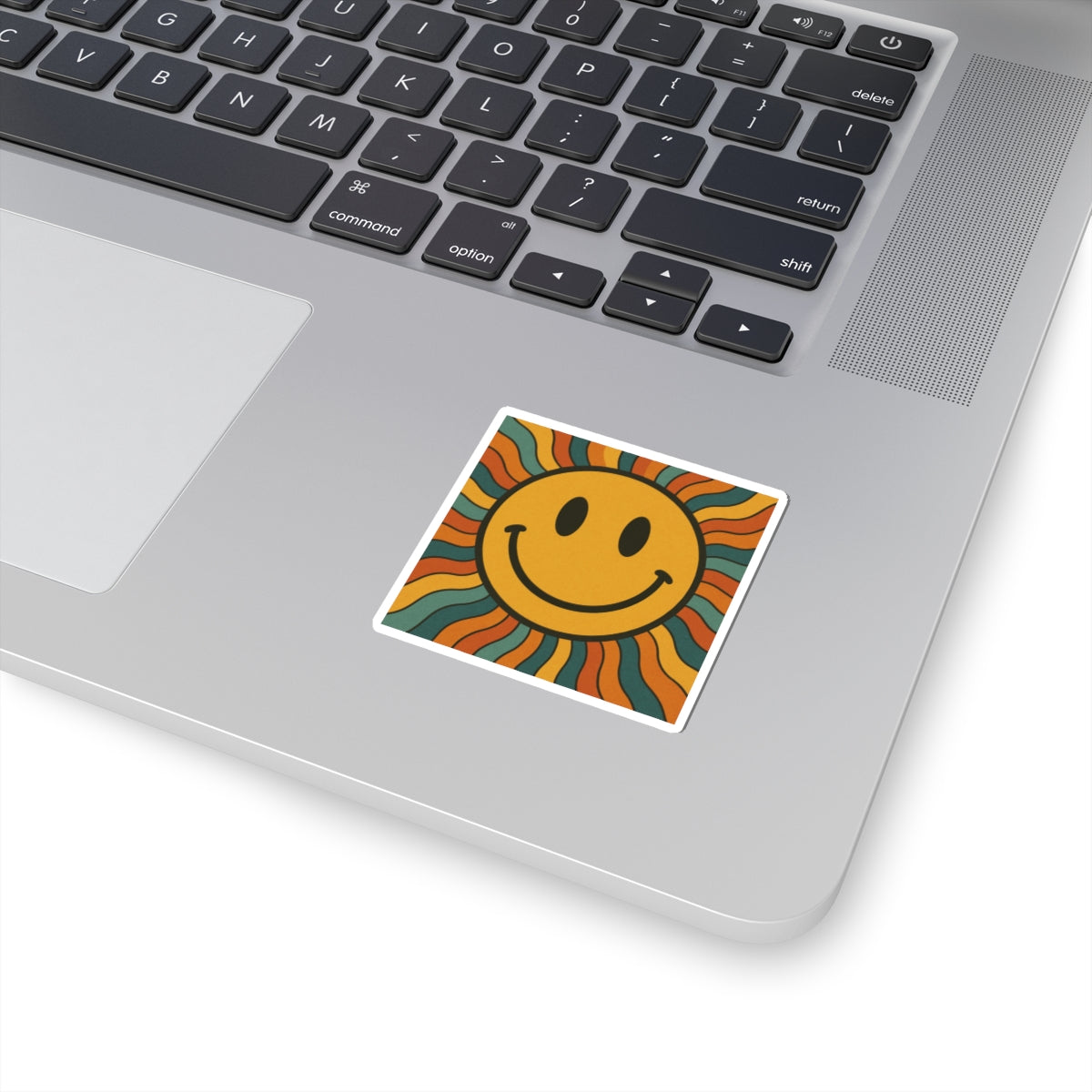 Smiley Sun Kiss-Cut Stickers, Fun Retro Decals, Cheerful Laptop Decorations, Positive Vibe Stickers, Gifts for Friends, Mood Boosters