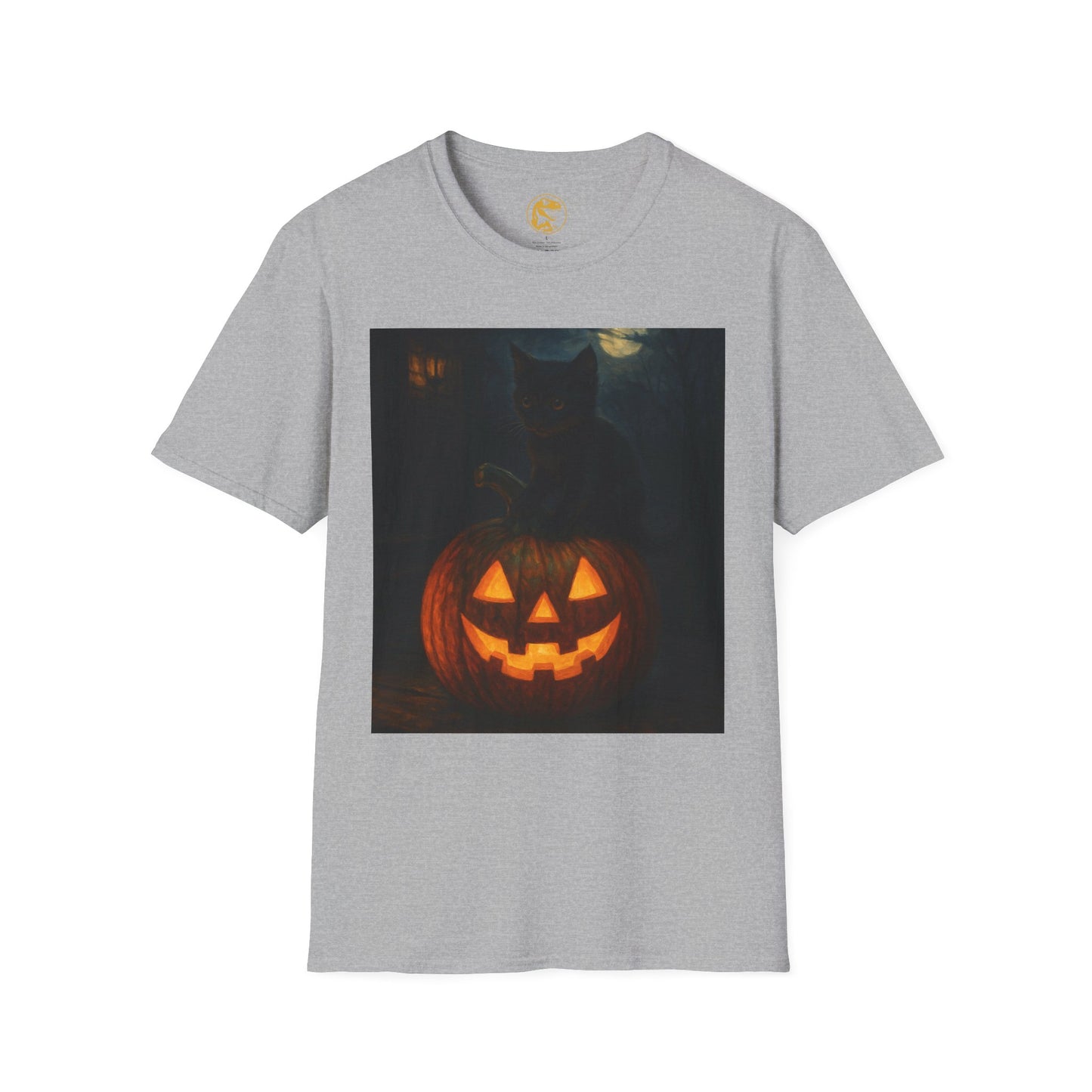 Halloween Cat & Pumpkin T-Shirt | Fall Shirt, Unisex Tee, Halloween Costume, Autumn Apparel, Spooky Gift