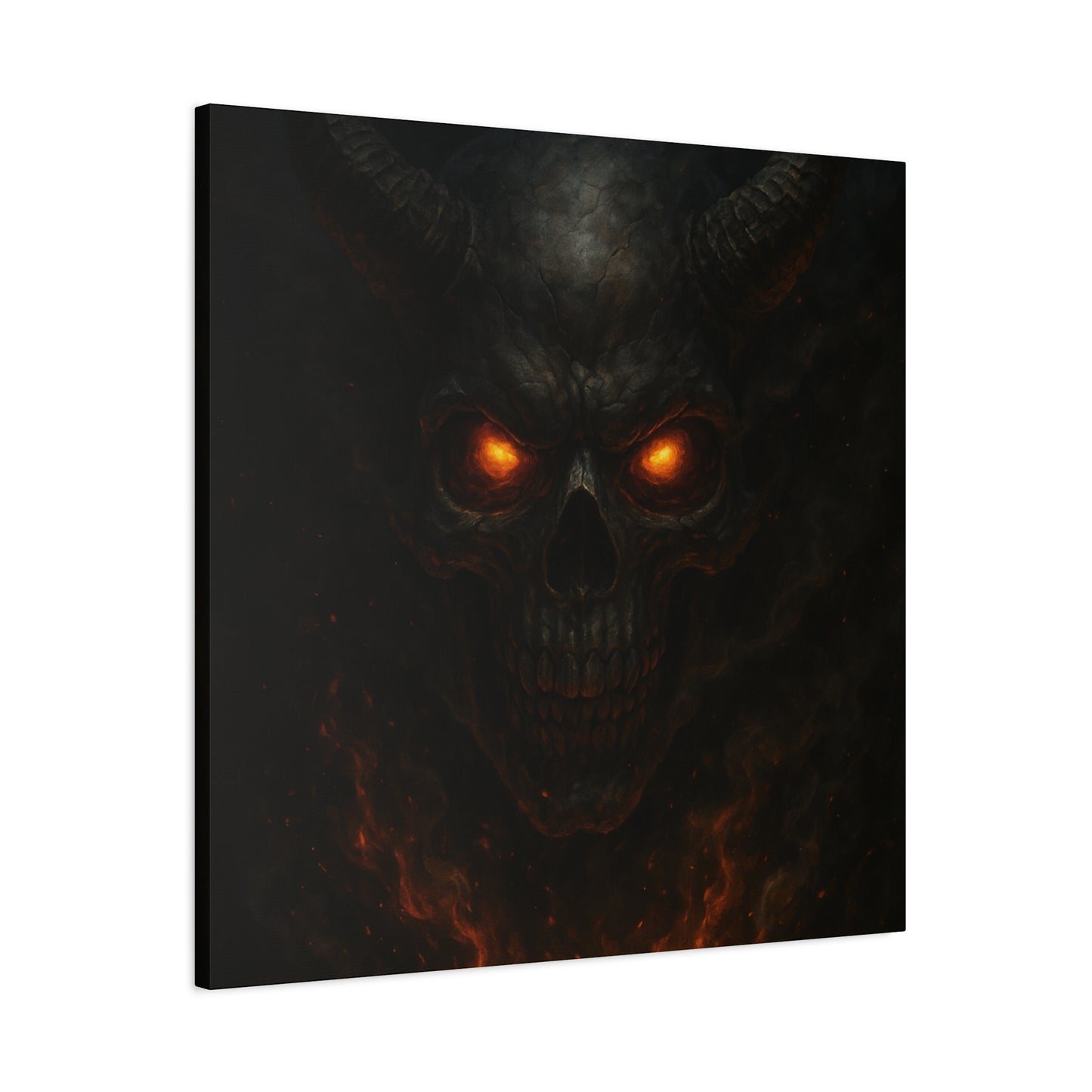 Dark Fantasy Wall Art, Matte Canvas with Fiery Skull Design, Demon Home Decor, Gothic Wall Decor, Unique Gift for Halloween, Edgy [...]