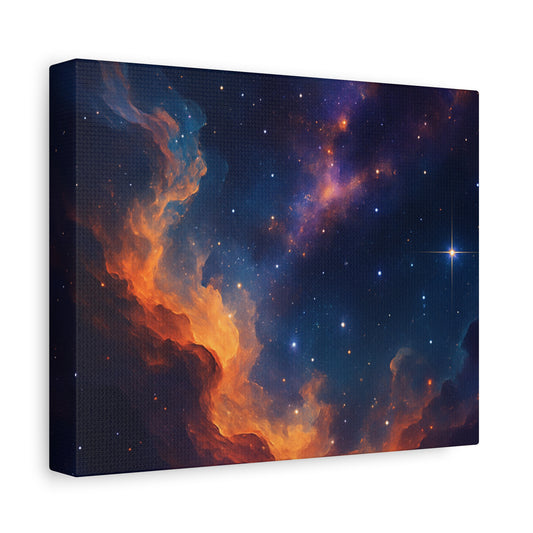 Stellar Flame – Nebula Canvas Art