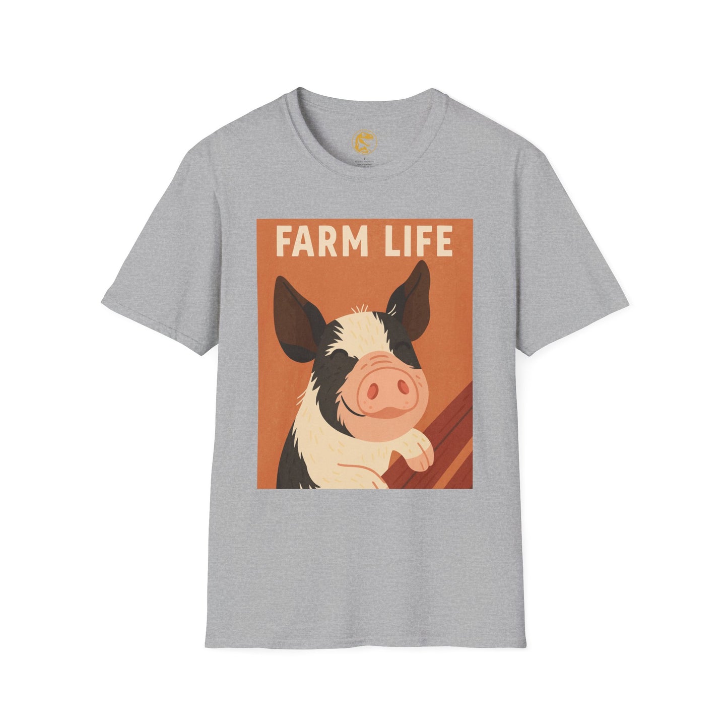 Farm Life pig Unisex Soft style T-Shirt, Casual Farm Tee, Cute Pig Graphic Shirt, Animal Lover Gift, Farm house Apparel