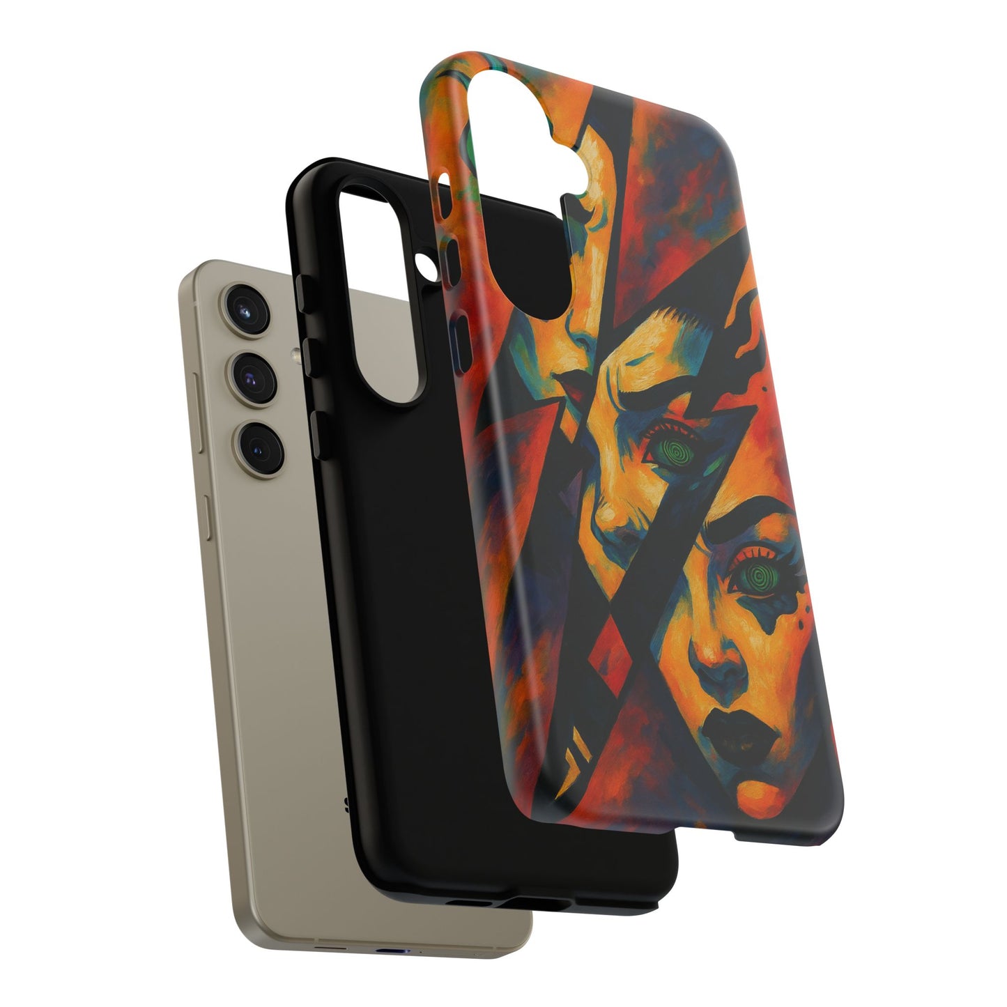 Vibrant Phone Case with Edgy Art, Tough Cases for Trendsetters, Unique Gift for Art Lovers, Colorful Phone Accessory, Protection and Style