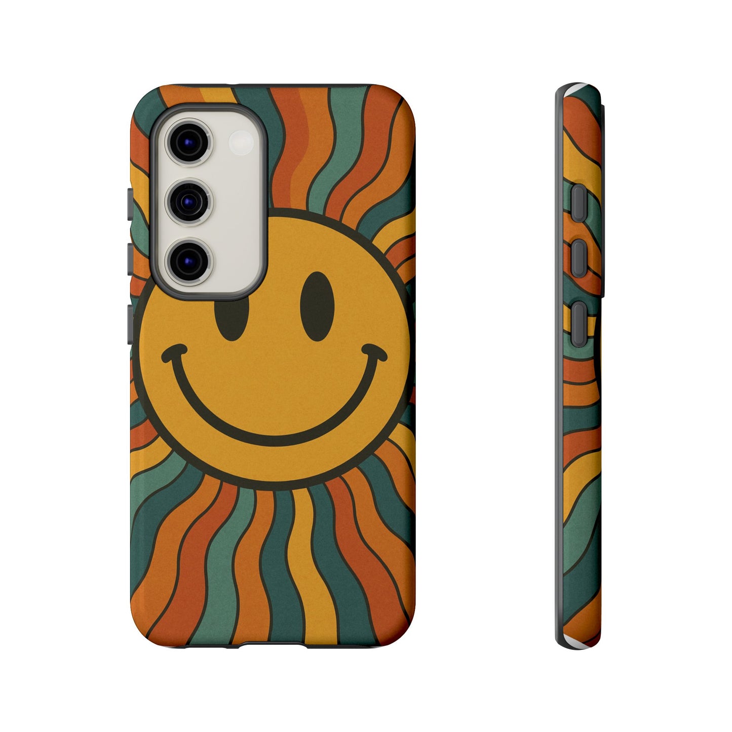 Colorful Smiley Phone Case, Retro Vibe Phone Cover, Cute Gift for Kids and Adults, Fun Protector for Everyday Use, Eco-Friendly Merchandise