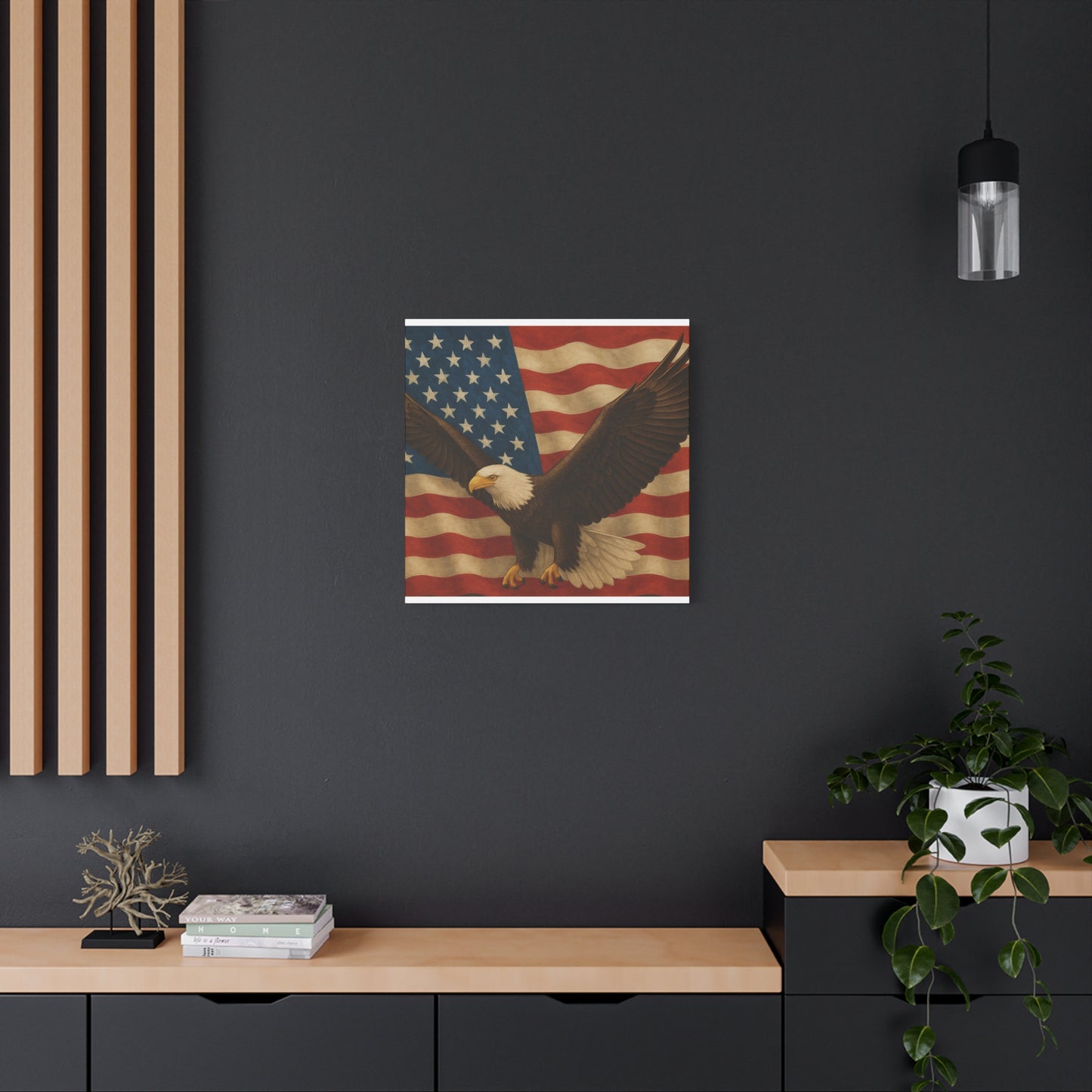 American Eagle Canvas Wall Art, Patriotic Home Decor, Stretched Artwork for Veterans, Independence Day Gift, 12x16 Inch Canvas, [...]