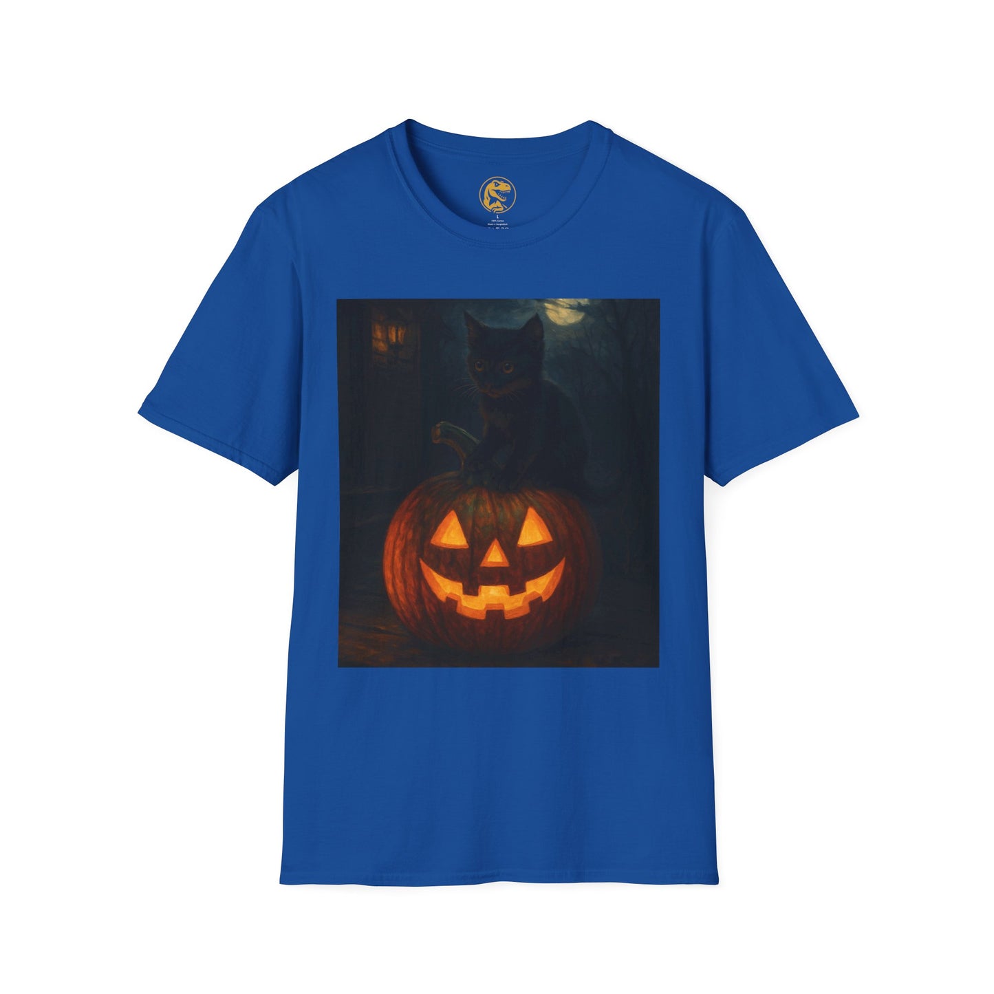 Halloween Cat & Pumpkin T-Shirt | Fall Shirt, Unisex Tee, Halloween Costume, Autumn Apparel, Spooky Gift