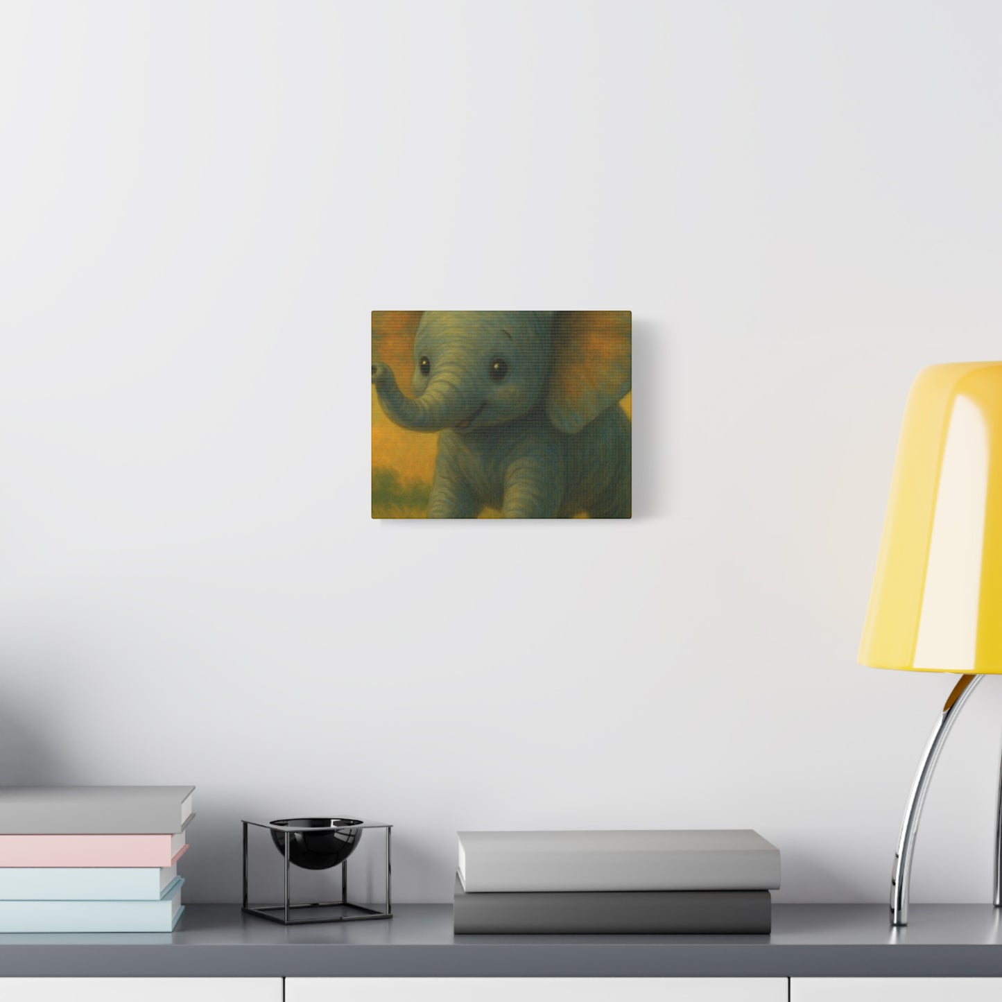 Elephant Canvas Art Print, Cute Nursery Wall Decor, Kids Room Art, Baby Shower Gift, Animal Lover Gift