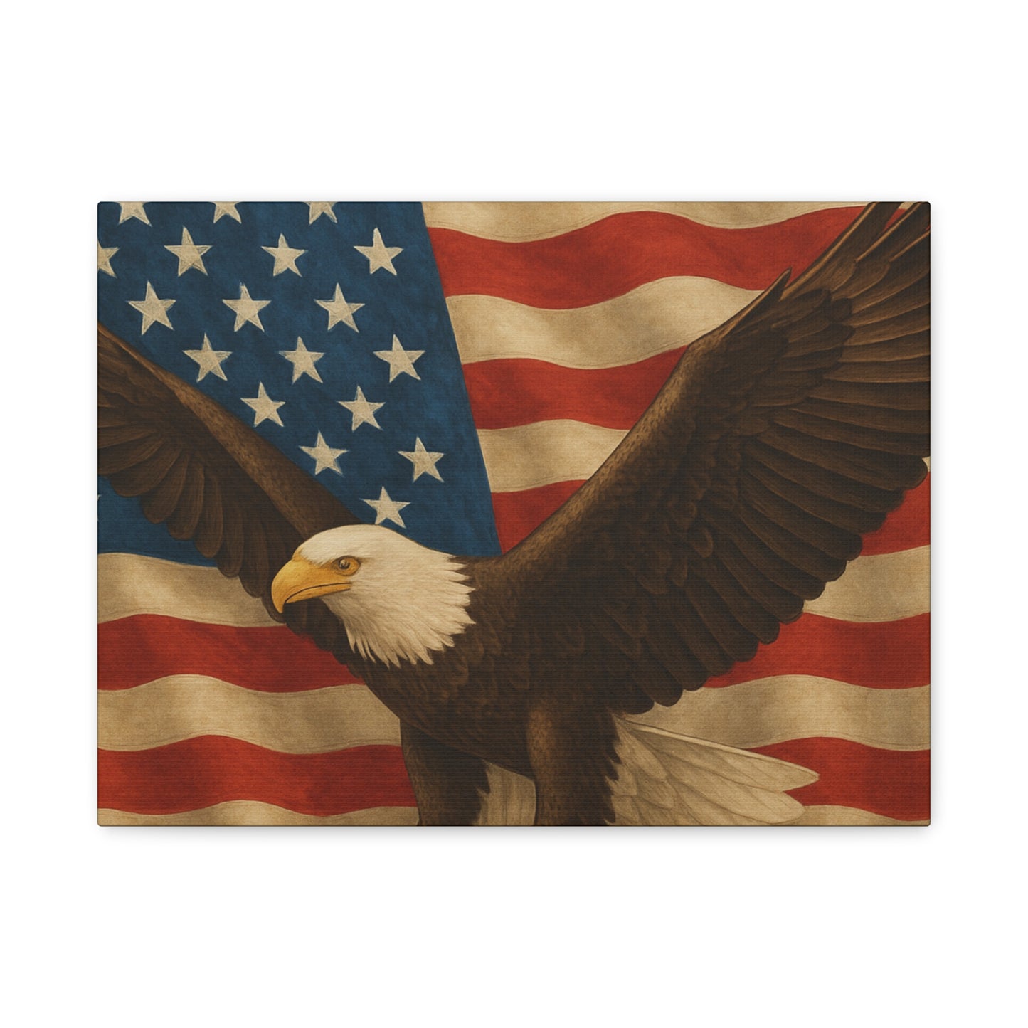 American Eagle Canvas Wall Art, Patriotic Home Decor, Stretched Artwork for Veterans, Independence Day Gift, 12x16 Inch Canvas, [...]