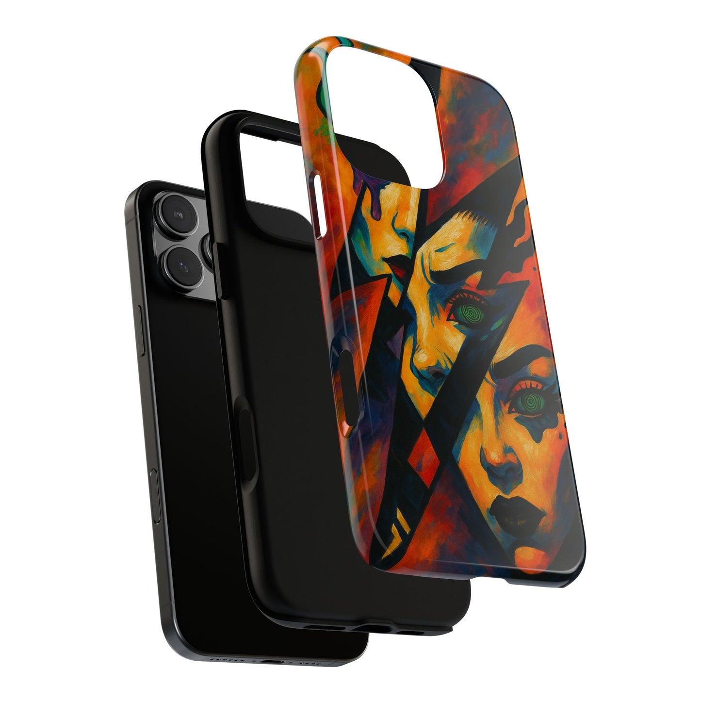 Vibrant Phone Case with Edgy Art, Tough Cases for Trendsetters, Unique Gift for Art Lovers, Colorful Phone Accessory, Protection and Style