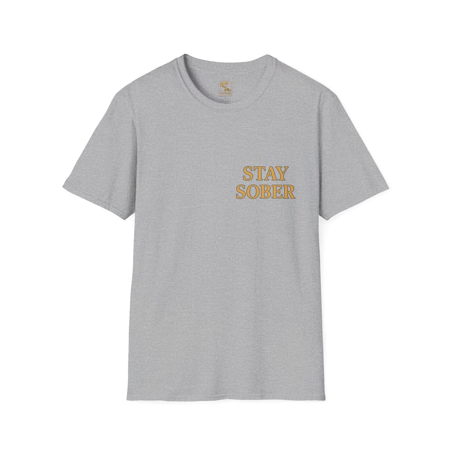 Unisex Softstyle T-Shirt - Stay Sober & Defend Peace Design, Casual Streetwear, Gift for Recovery Support, Positive Vibes, Everyday Wear