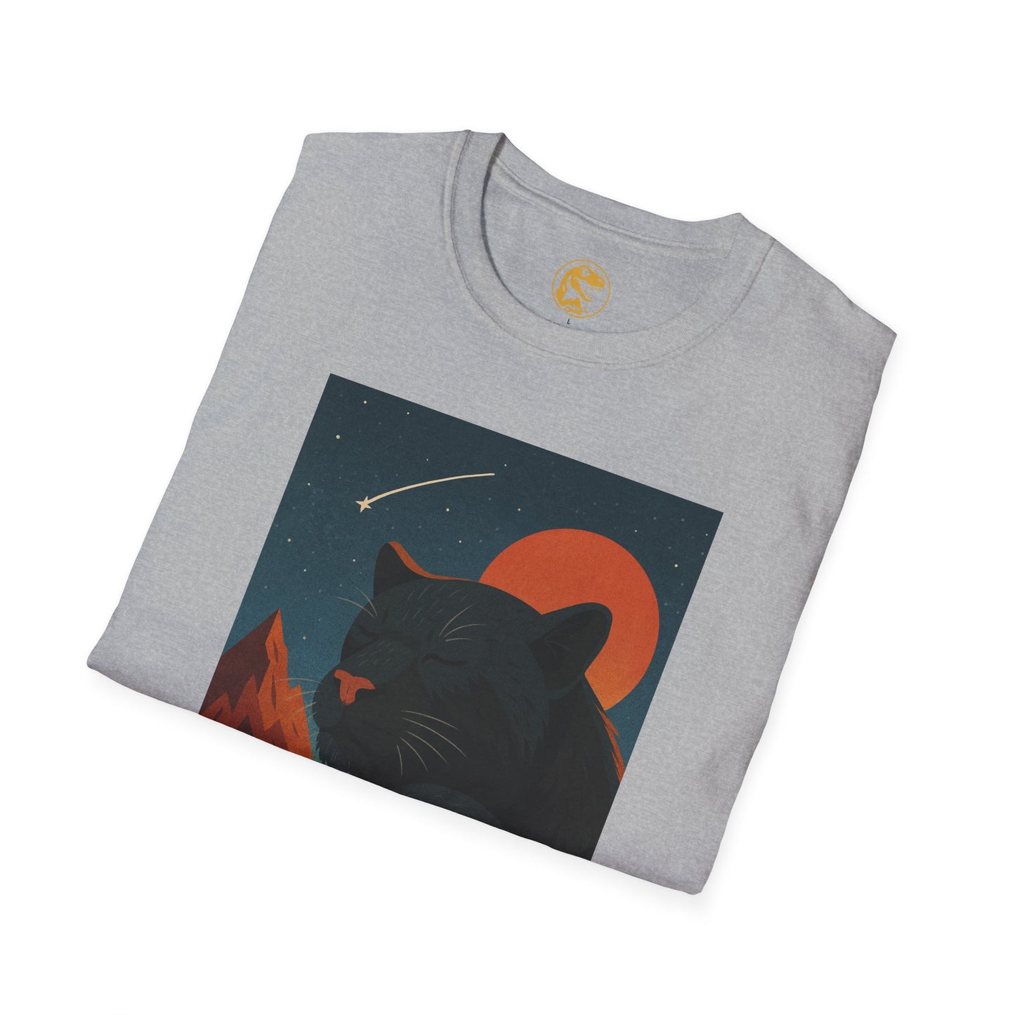 Midnight Panther T-Shirt, Unisex Tee, Nature Lover Gift, Casual Wear, Graphic Shirt, Animal Lover Apparel