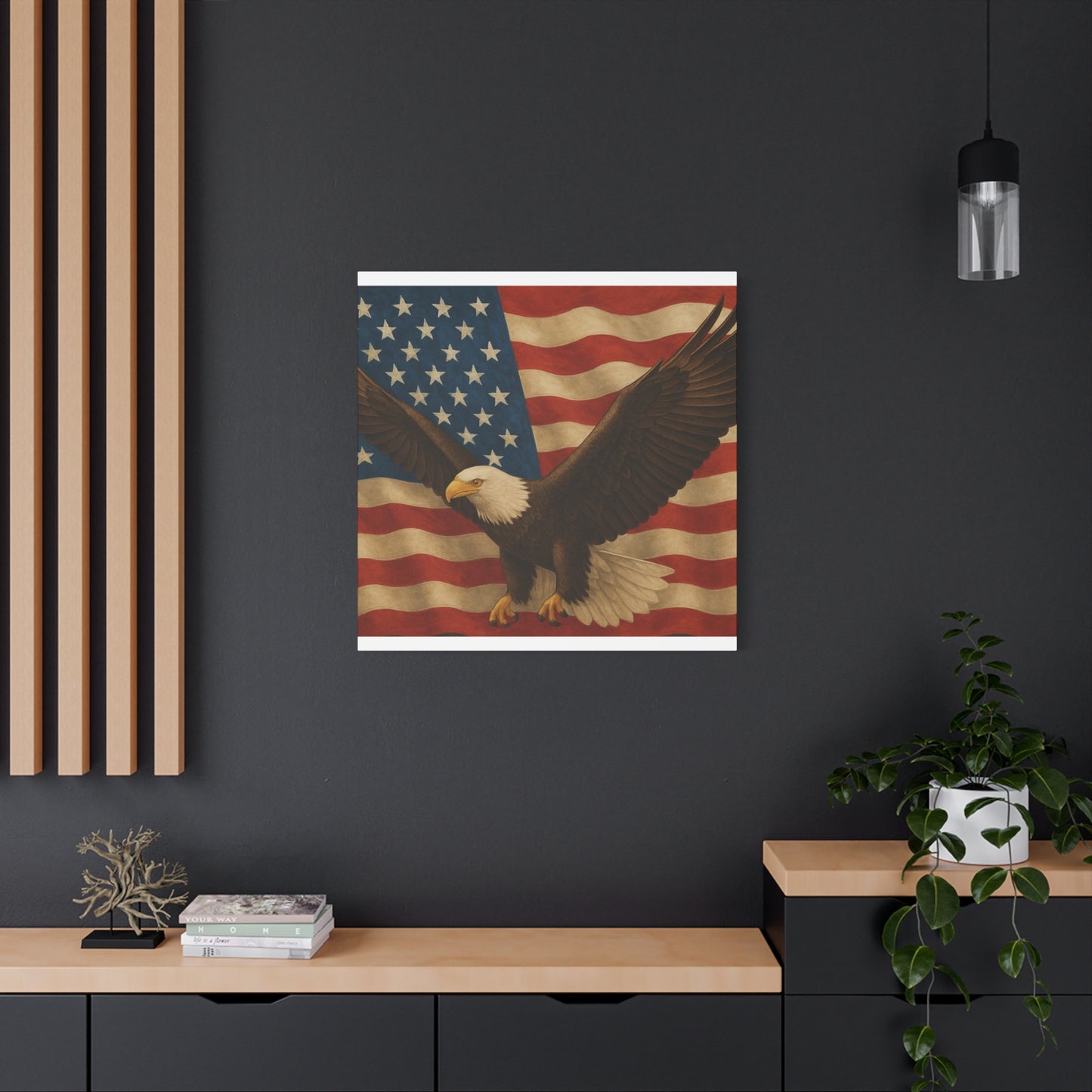 American Eagle Canvas Wall Art, Patriotic Home Decor, Stretched Artwork for Veterans, Independence Day Gift, 12x16 Inch Canvas, [...]