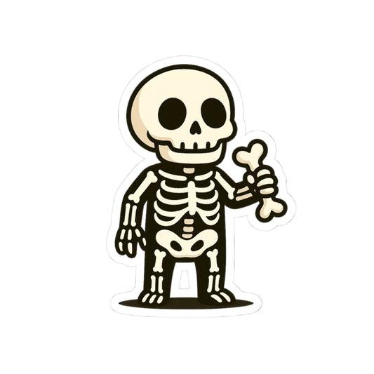 Whimsical Skeleton Kiss-Cut Stickers | Fun Halloween Decor, Cute Gifts, Laptop Stickers, Party Favors, Bone Lover Merchandise