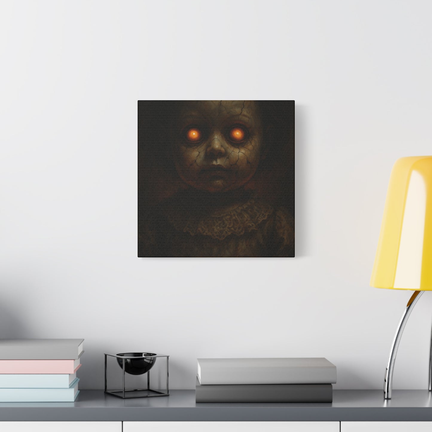 Eerie Artwork Canvas, Horror Decor, Creepy Wall Art, Spooky Gift, Haunted Home Decoration
