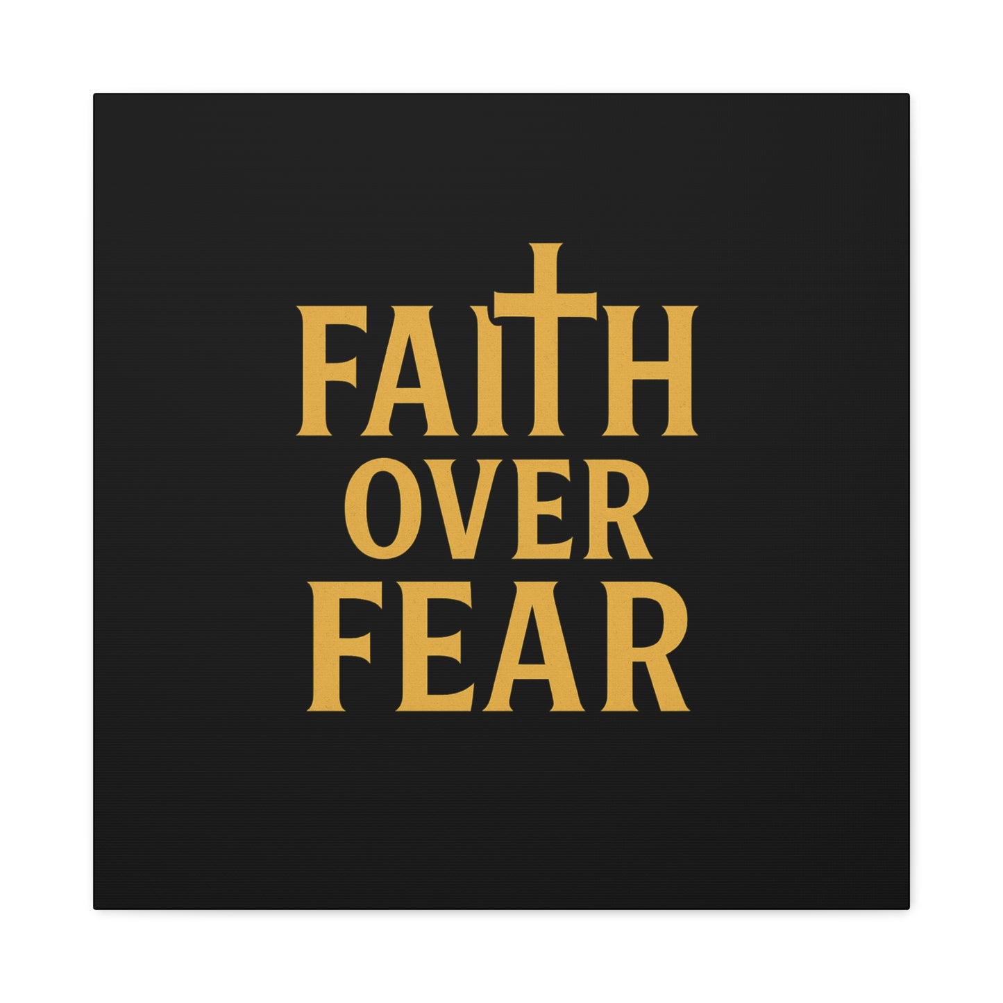 Faith Over Fear Canvas Art - Inspirational Wall Decor, Motivational Gift, Home Decoration, Christian Wall Art, Belief Affirmation
