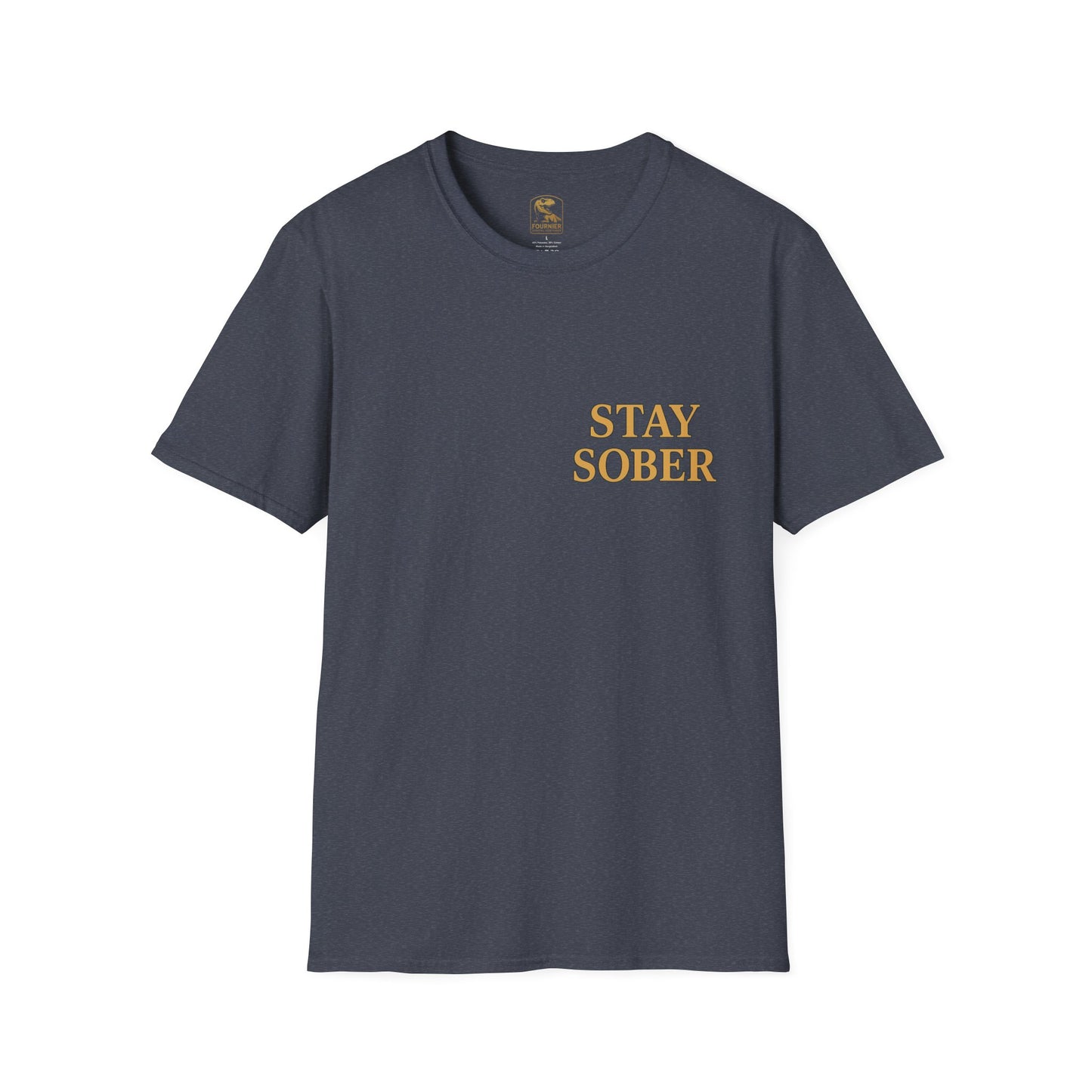 Unisex Softstyle T-Shirt - Stay Sober & Defend Peace Design, Casual Streetwear, Gift for Recovery Support, Positive Vibes, Everyday Wear
