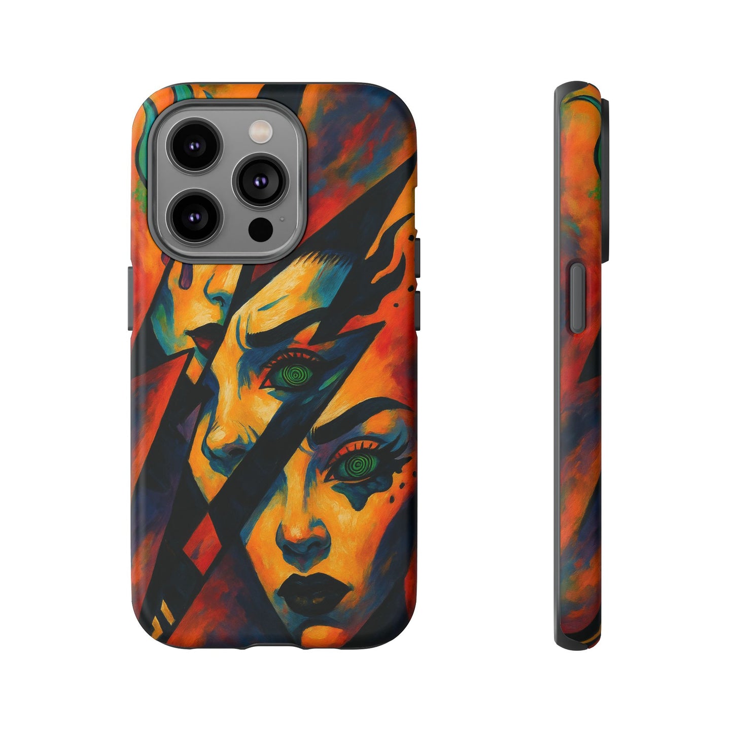 Vibrant Phone Case with Edgy Art, Tough Cases for Trendsetters, Unique Gift for Art Lovers, Colorful Phone Accessory, Protection and Style