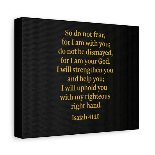 Inspirational Quote Isaiah 41:10 Wall Art, Motivational Canvas Print, Home Decor, Gift for Uplifting Moments, Faith-Based Decoration