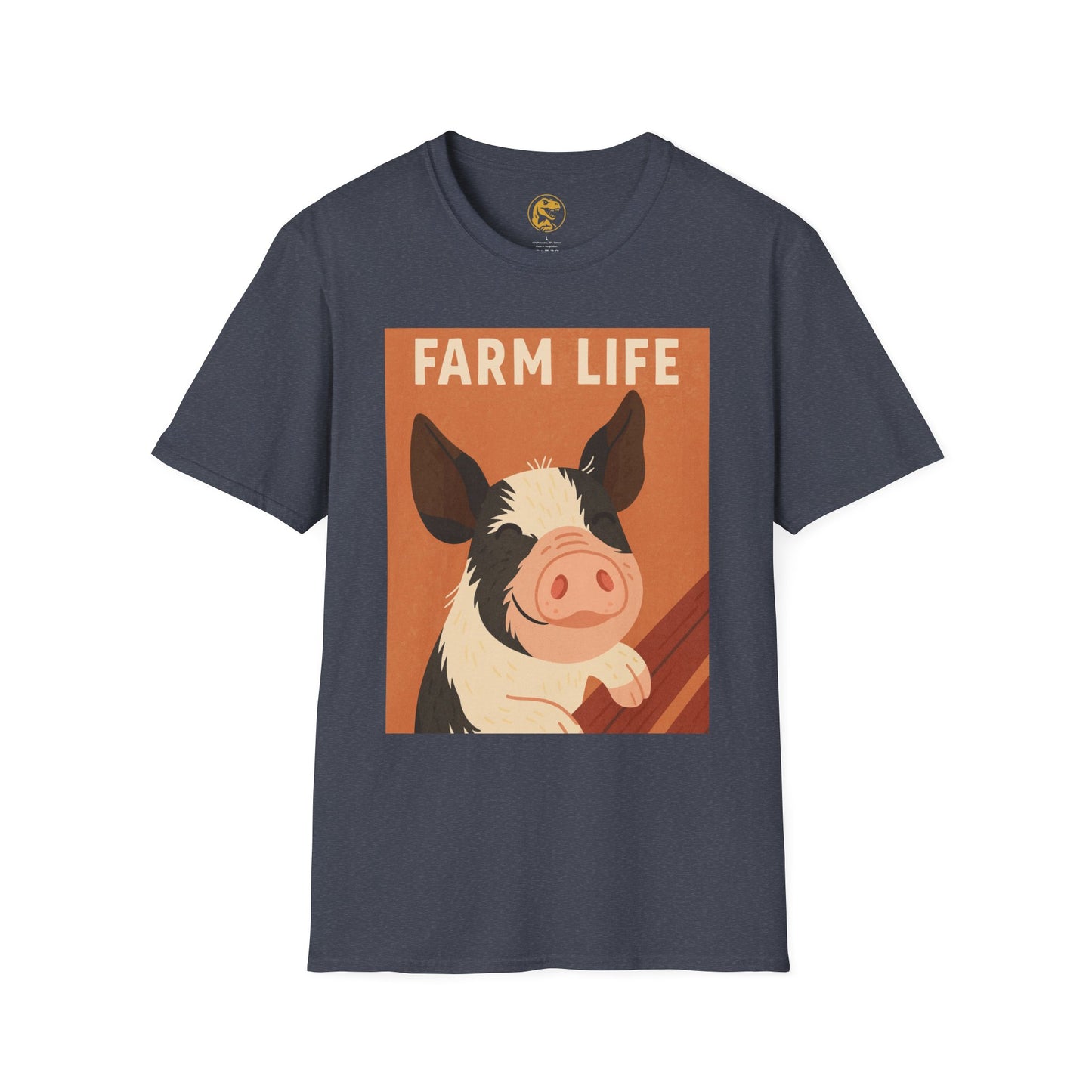 Farm Life pig Unisex Soft style T-Shirt, Casual Farm Tee, Cute Pig Graphic Shirt, Animal Lover Gift, Farm house Apparel