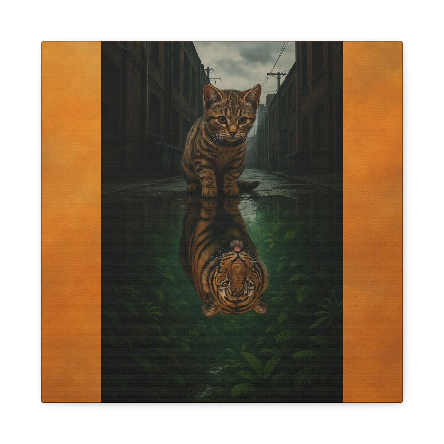 Whimsical Cat Canvas Art Print, Adorable Home Decor, Gift for Cat Lovers, Animal Wall Art, Unique Gift for Birthdays