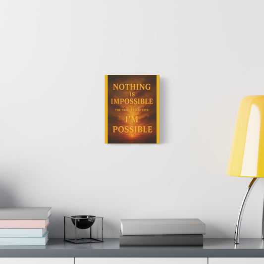 Inspirational Canvas Print, Motivational Wall Art, Positive Quote Decor, Home Office Wall Art, Gift for Dreamers